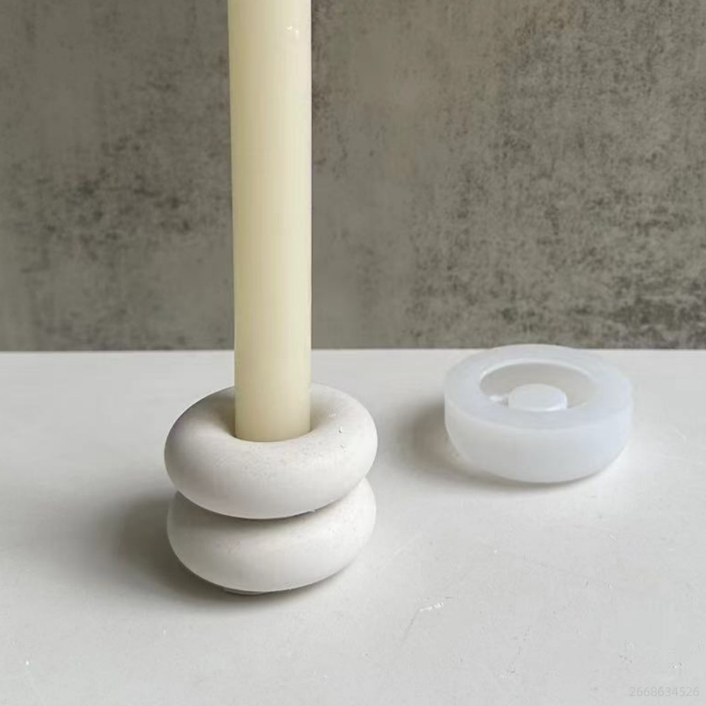 Donut Mold Silicone - Moule circulaire en Silicone pour bougeoir